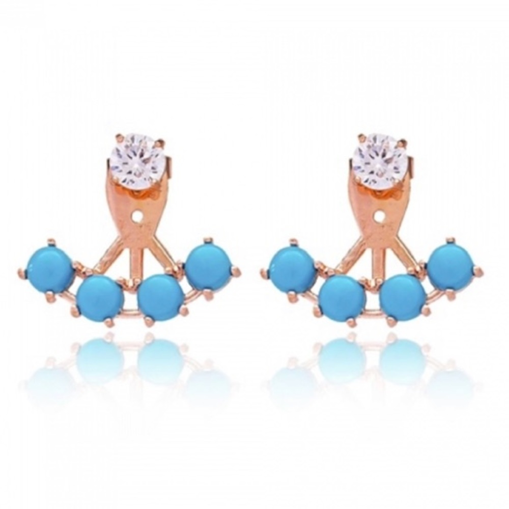 Turquoise ear jackets